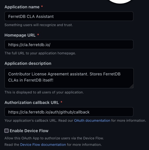 Register an Oauth App